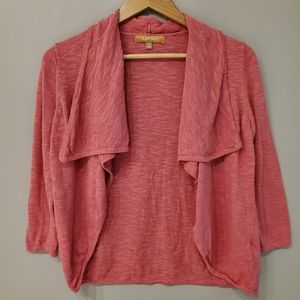 Ellen Tracy Open Front Cardigan - Pink